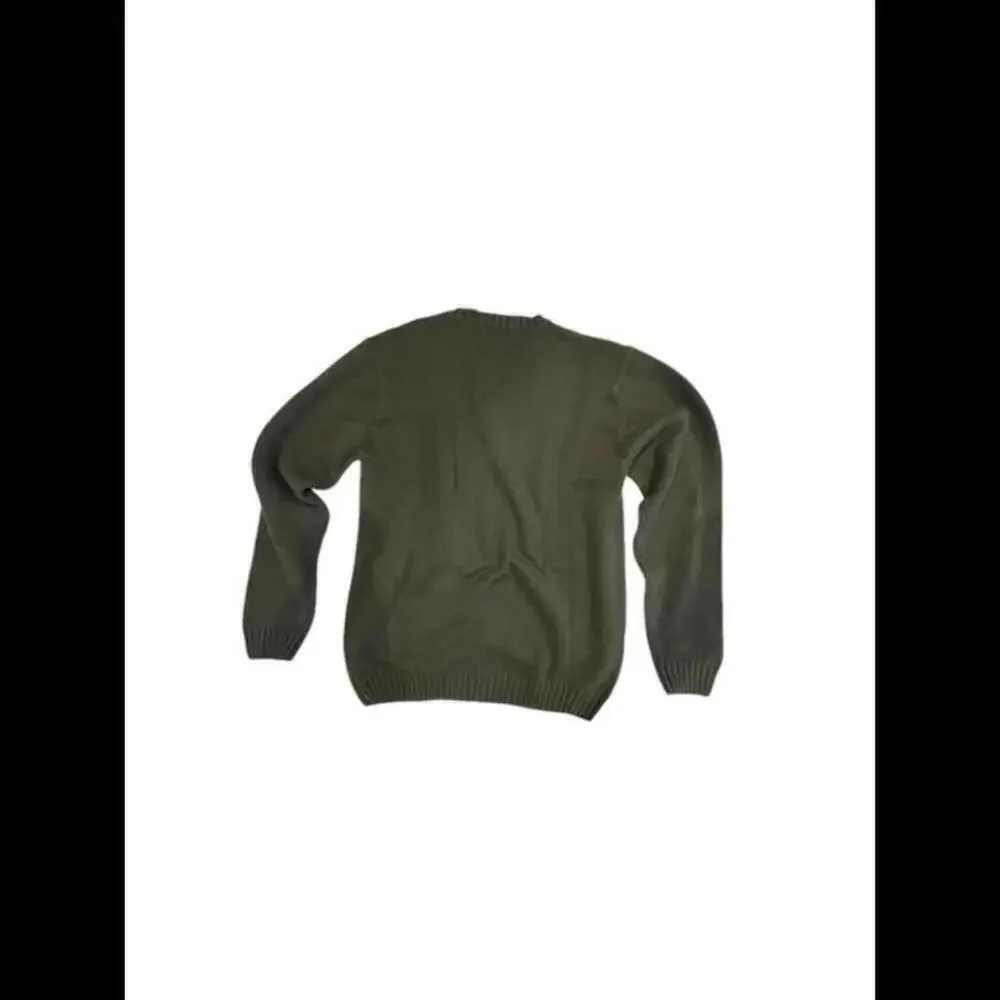 Chaps Men's Cotton Crewneck Sweater - Olive Green - Size S - NWT
